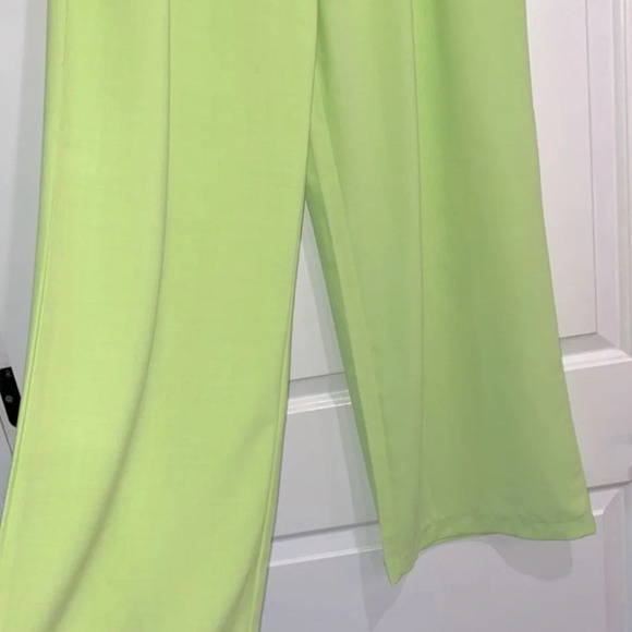 WeWoreWhat lime green wide leg pant suit and jacket size 4 - Picture 8 of 16